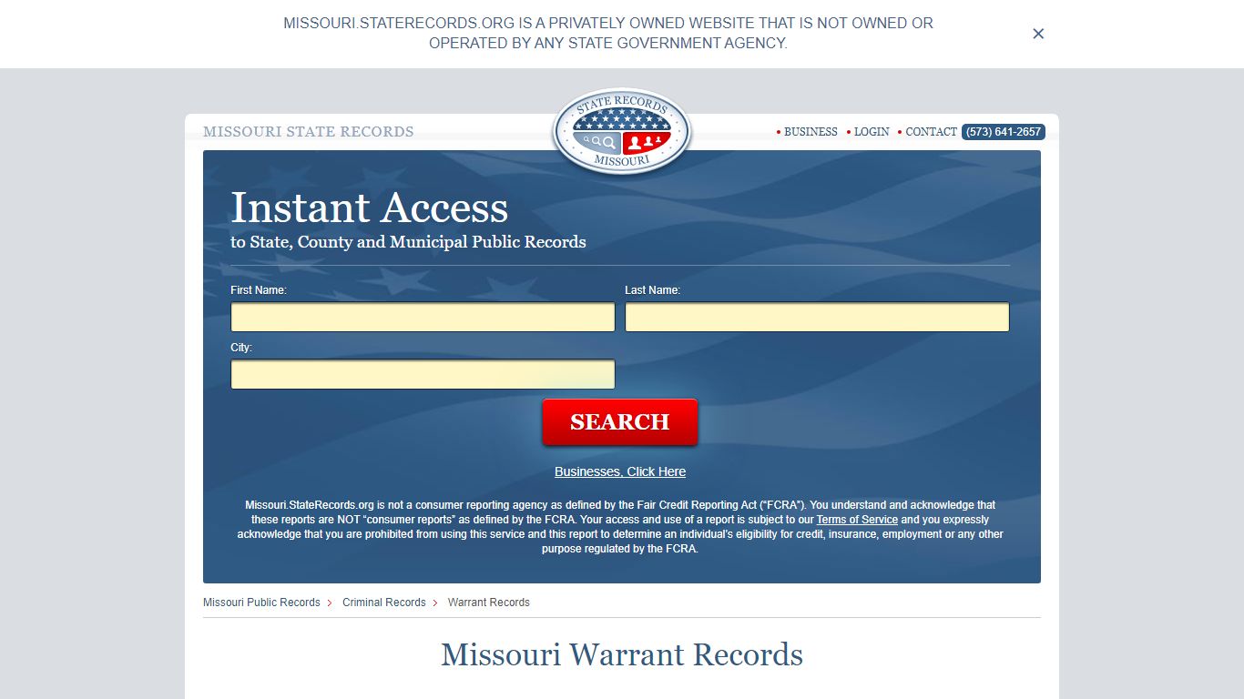 Missouri Warrant Search | StateRecords.org